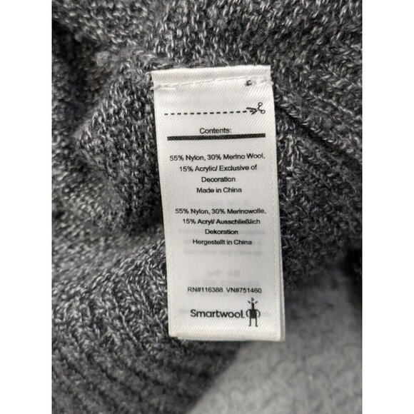 Smartwool Sweater Mens Large Merino Wool Blend Partial Zip Pullover Gray - Picture 4 of 15